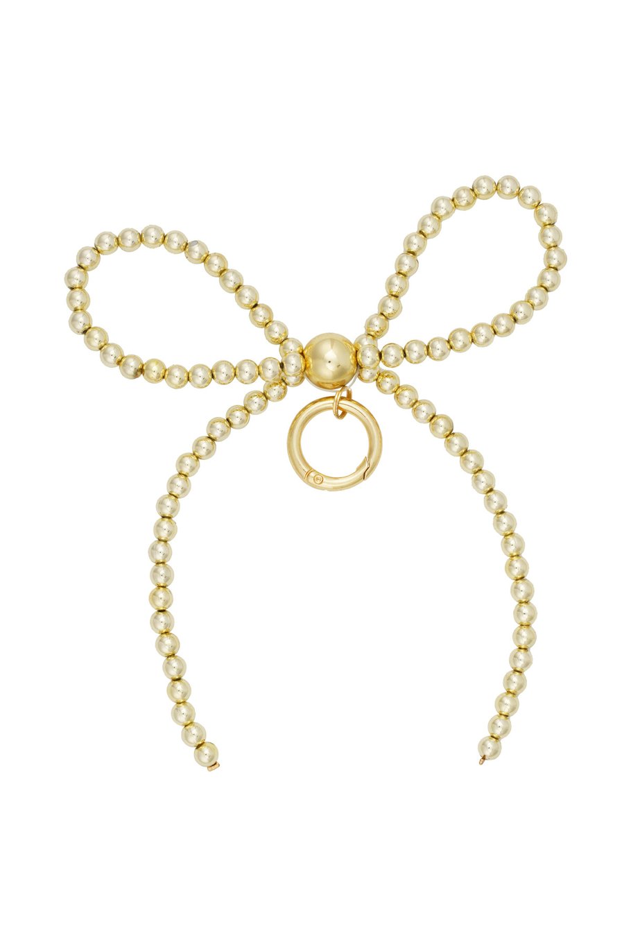 Perlen-Schleifenanhänger - Goldfarben