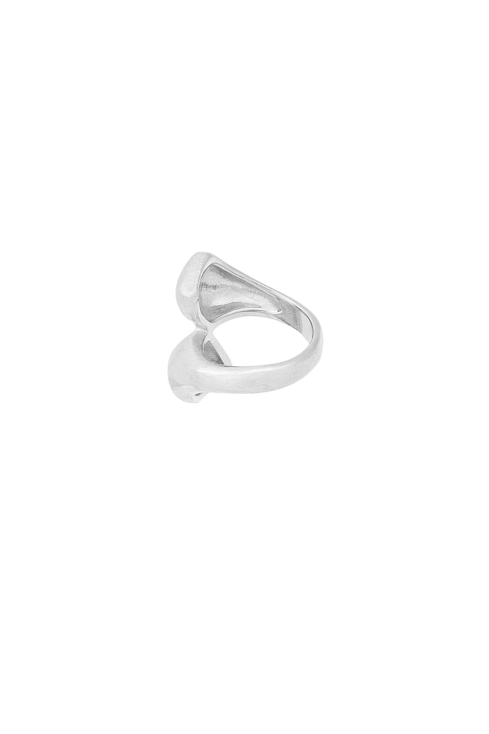 Diamond shaped ring - Silver color Picture3