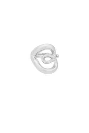 Curled ring - Silver color h5 