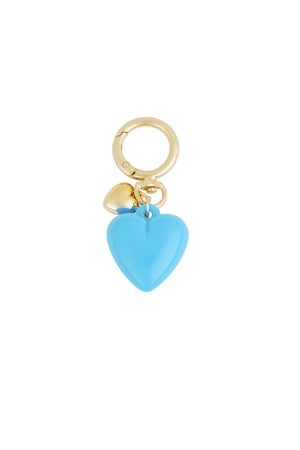 Double heart pendant - Blue h5 