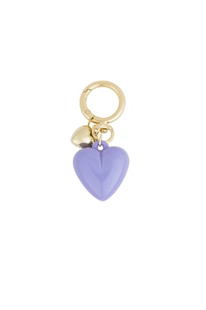 Double heart pendant - Lilac h5 