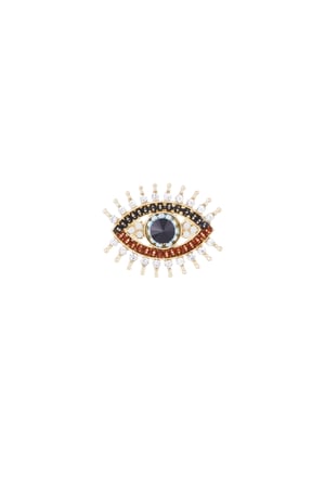 Charming eye brooch - Gold color h5 