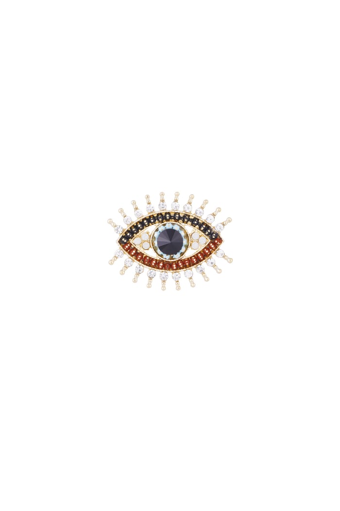 Charming eye brooch - Gold color 