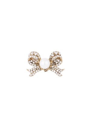 Sweet bow brooch - Gold color h5 