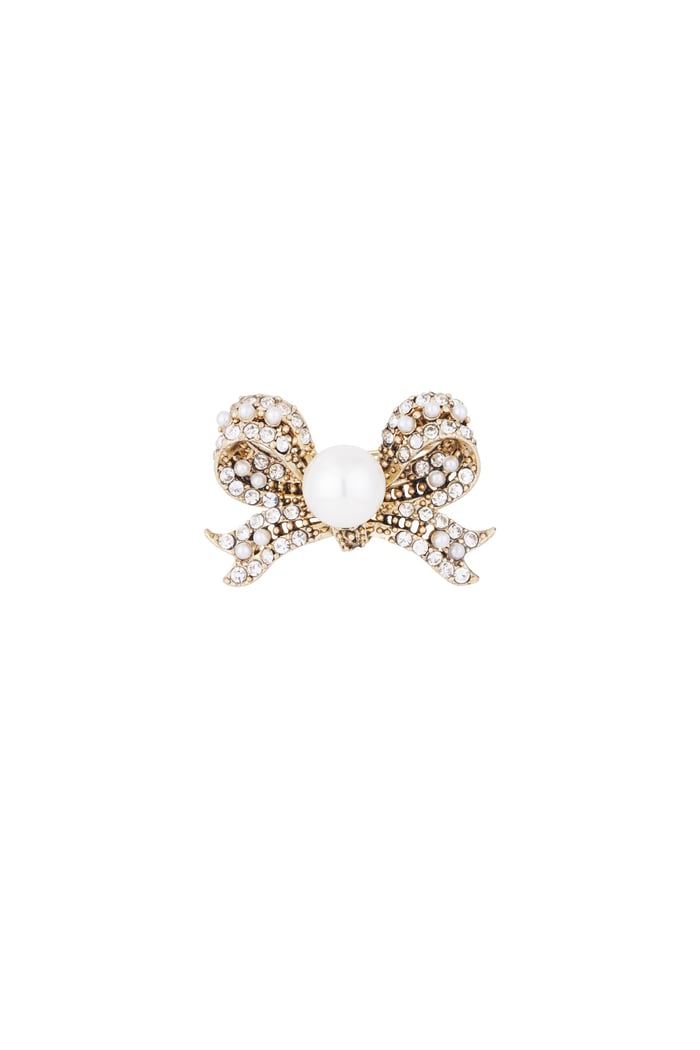 Sweet bow brooch - Gold color 