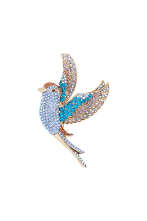 Colorful wings brooch - Blue h5 