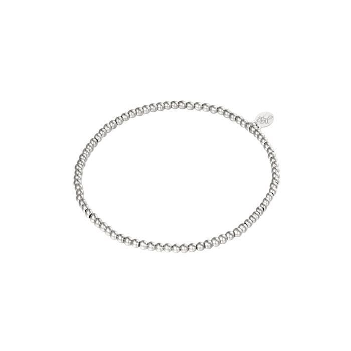 Bracelet Small Beads Silver Color Stainless Steel-2.5MM 