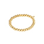 Gold color / Bracelet Big Beads Gold Color Stainless Steel-6MM Picture2