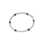 Silberfarbe / Armband Diamond Beads Silber Edelstahl 