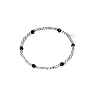 Bracelet Diamond Beads Silver Color Stainless Steel h5 