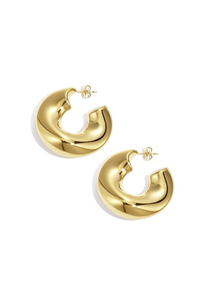 Stainless Steel Hoop Earrings circle Casual Daily Simple Series Women's jewelry h5 