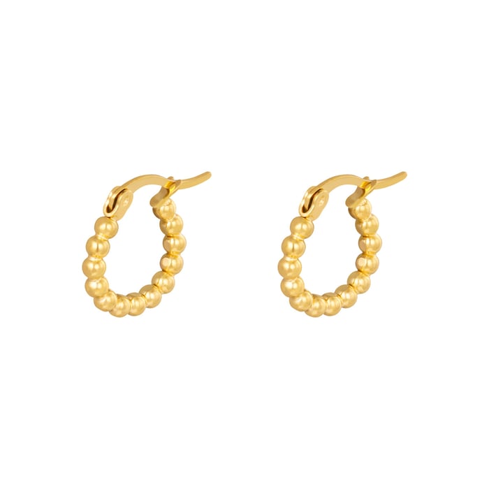 Earrings Hoops Spheres 15 mm 