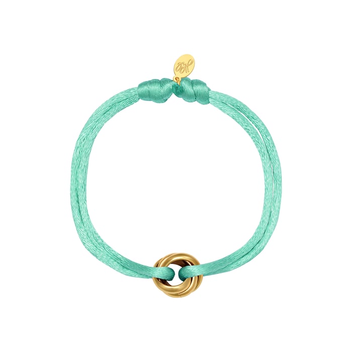 Satin Bracelet Knot Mint Polyester 