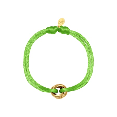 Bracelet Satin Knot Green Stainless Steel