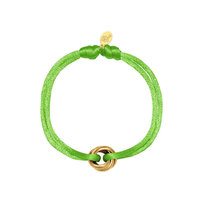 Bracelet Satin Knot Green Stainless Steel 