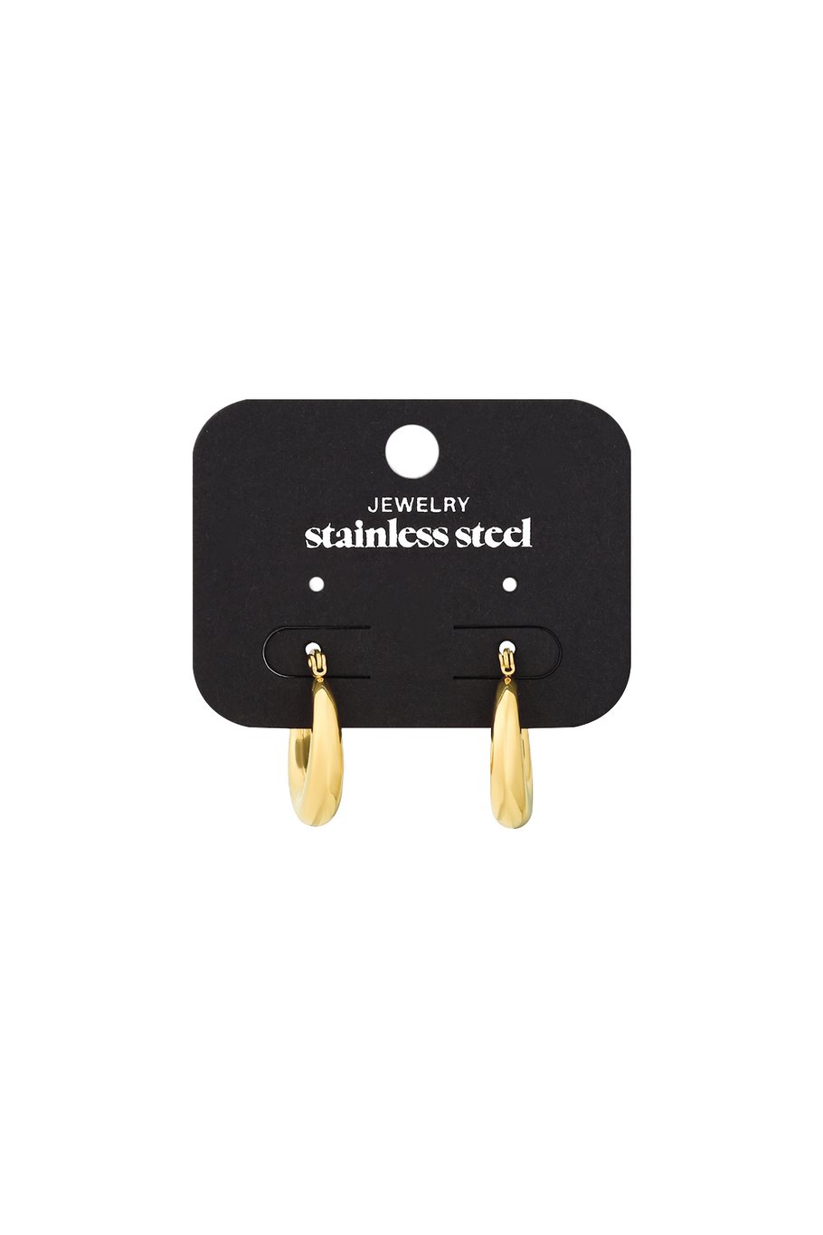 Earrings Arched Gold Color Stainless Steel h5Picture4