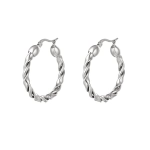 Stainless steel hoops large h5 