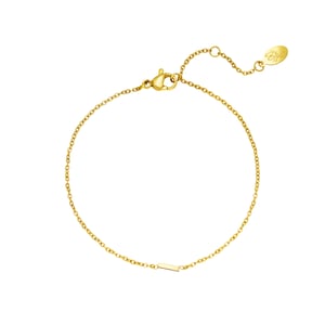 Bracciale in acciaio inossidabile iniziale I Colore oro h5 