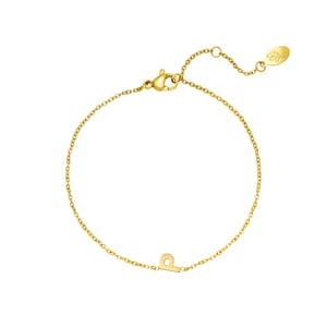 Pulsera de acero inoxidable inicial P Color dorado h5 