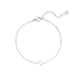 Bracciale in acciaio inossidabile iniziale D Argento h5 