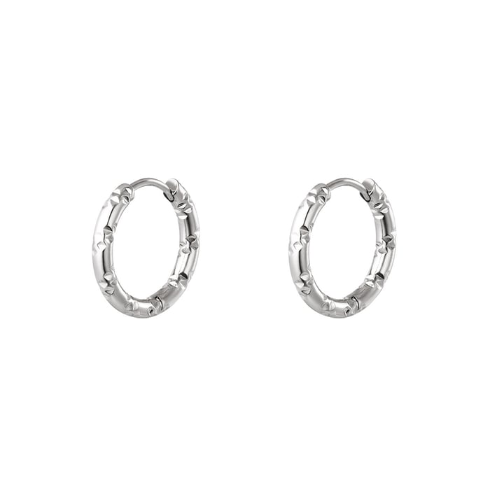 Stainless steel hoop earrings 