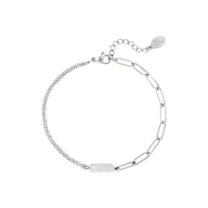 Bracciale in acciaio inossidabile con doppia catena e ciondolo h5 