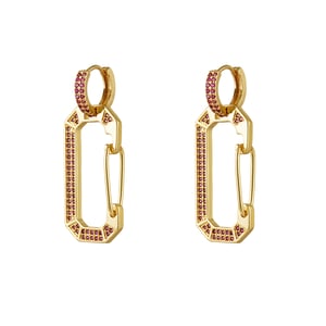 Gold Color earrings zircon h5 