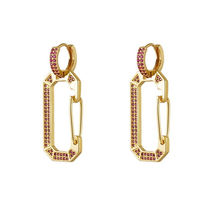 Gold Color earrings zircon 