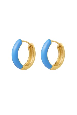 earrings blue - Gold color h5 