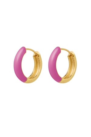 earrings pink - Gold color h5 