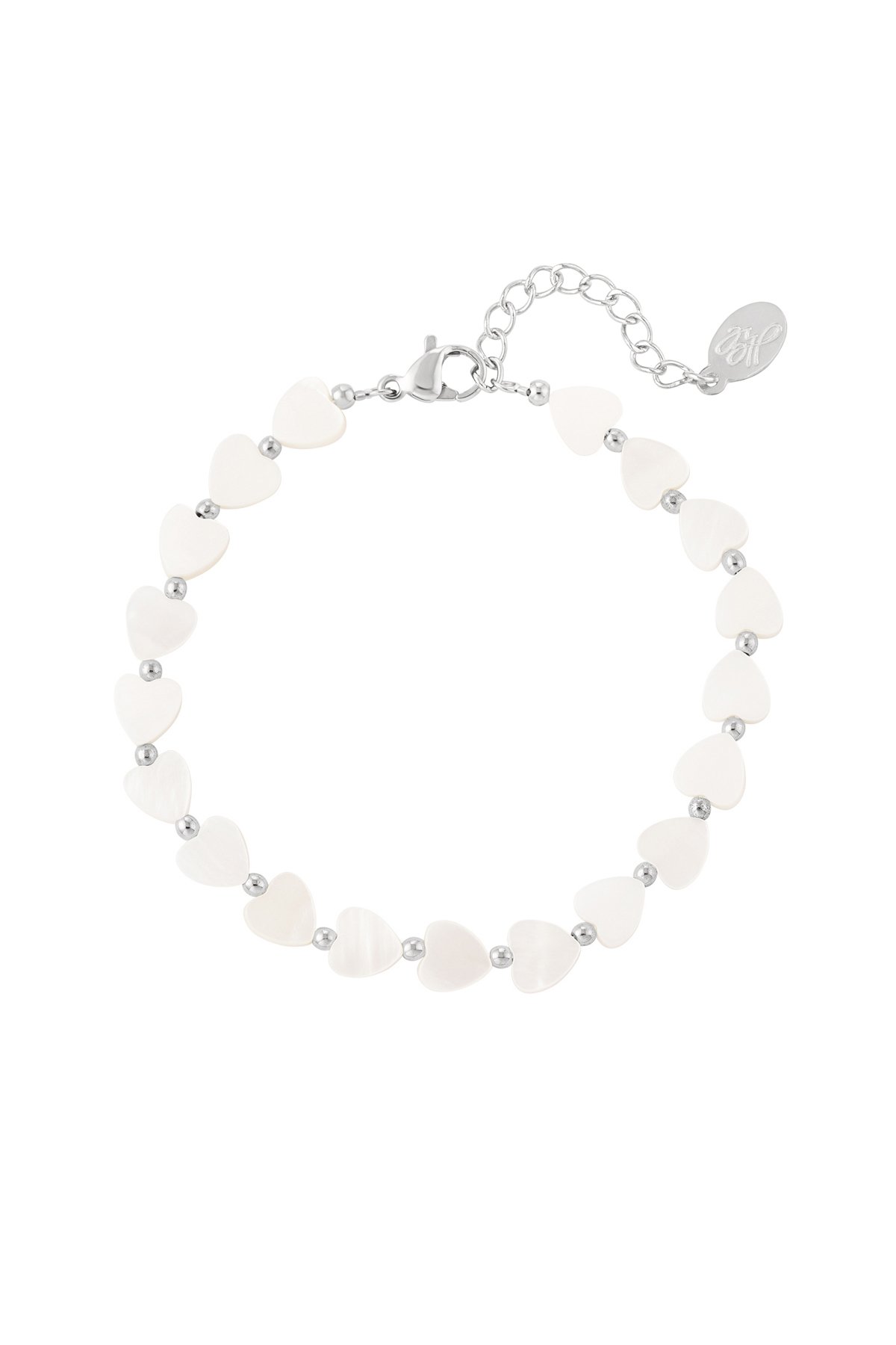 Heart bracelet - Beach collection White Gold Color Sea Shells