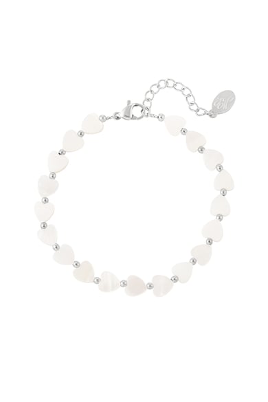 Heart bracelet - Beach collection White Gold Color Sea Shells h5 