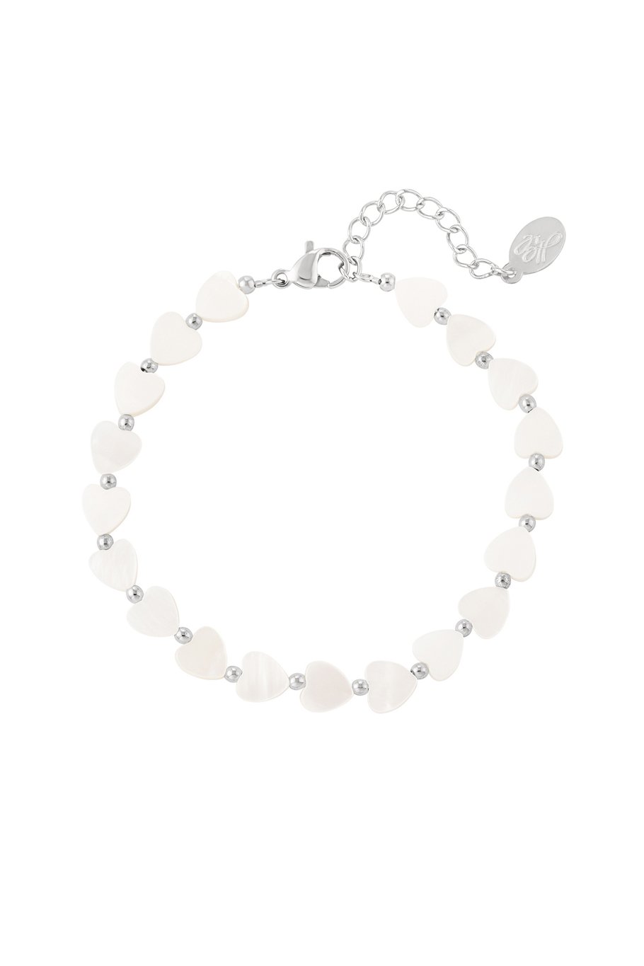 Heart bracelet - Beach collection White Gold Color Sea Shells 