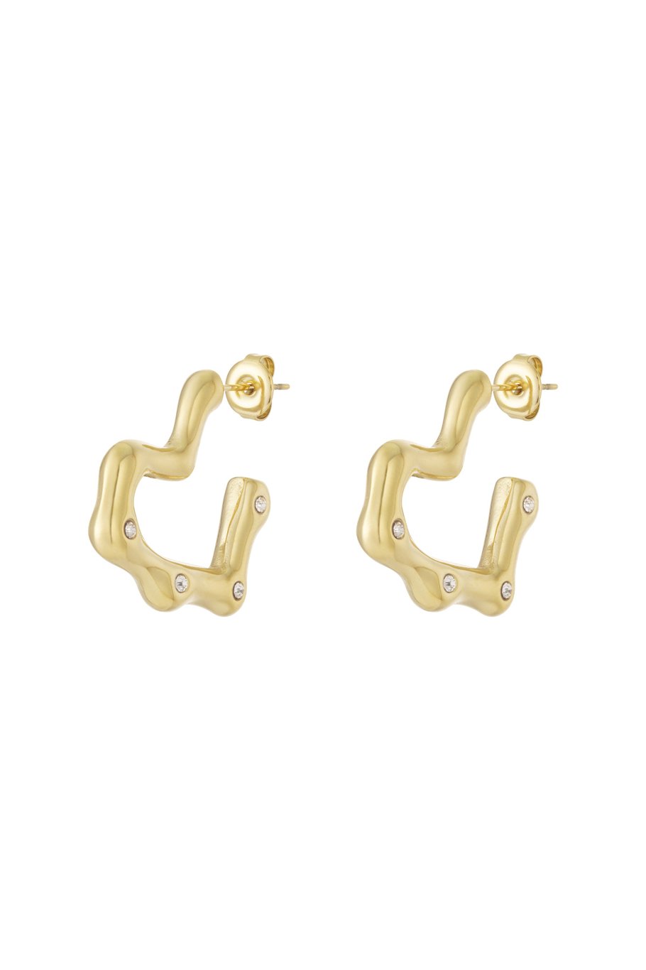 Boucles d&#39;oreilles créoles en acier inoxydable Cœur Daily Daily Bijoux pour femmes 