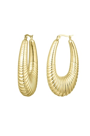 Earrings stainless steel chic medium Gold color h5 