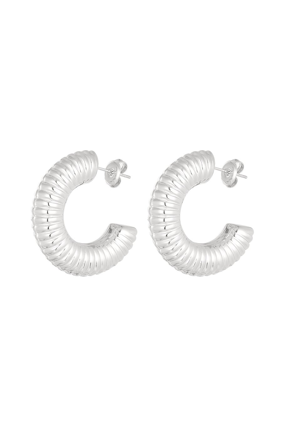 Oorbellen streepjes - Zilver kleur 