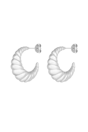 Earrings croissant - Silver Color color h5 