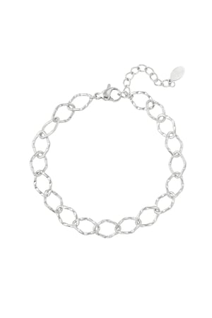 Bracelet round links - silver color Stainless Steel h5 