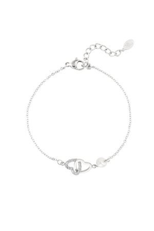 Armband für immer Herzen - Silber Edelstahl h5 