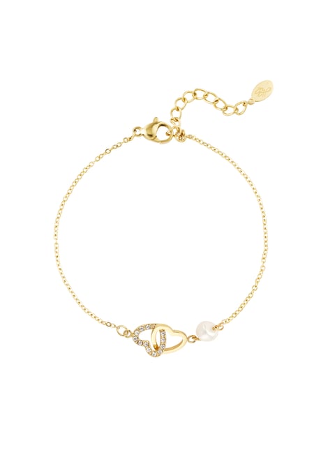 Bracelet forever hearts - Gold Color Stainless Steel