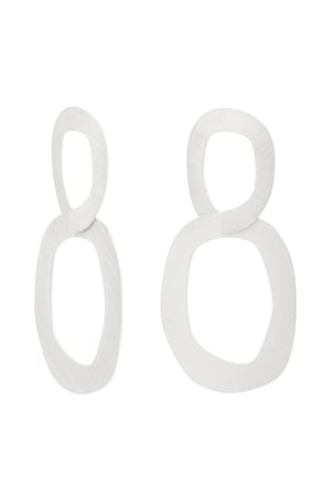 Earrings link - silver color Stainless Steel h5 