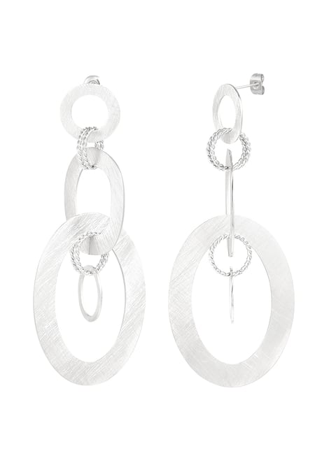 Circle party earrings - Silver Color color 2