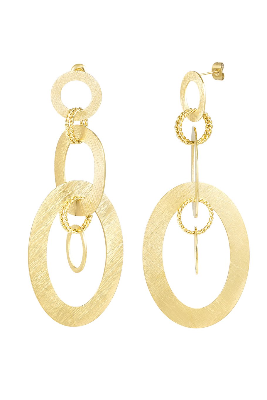 Oorbellen cirkel party - Goud kleur 