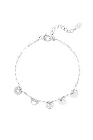 Bracelet with charms - Silver Color Stainless Steel h5 