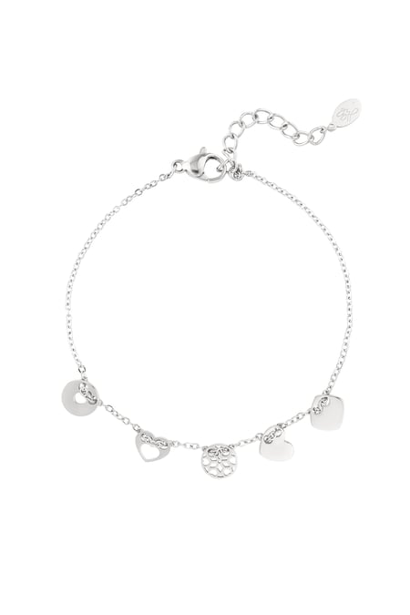 Bracelet with charms - Silver Color Stainless Steel 2