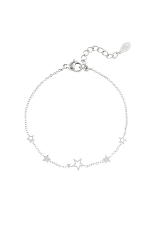 Bracelet stainless steel stars - Silver Color color h5 