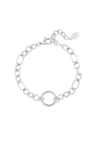 Link bracelet round - silver color Stainless Steel h5 