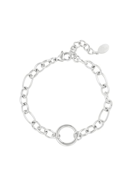 Link bracelet round - silver color Stainless Steel 2