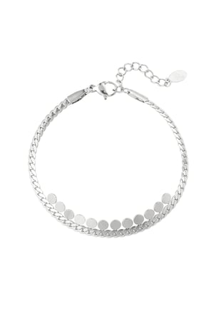 Braided bracelet with details - silver color Stainless Steel h5 