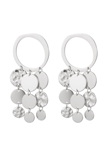 Earrings cheerful garlands - silver color Stainless Steel 2